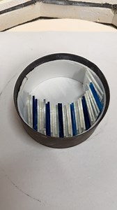 Experiment #2. Different glass means different temperatures. I will see how much it melts together and how much it flows. #fusedglassart #glass #flow #glassart | Artistic Glass Fusions