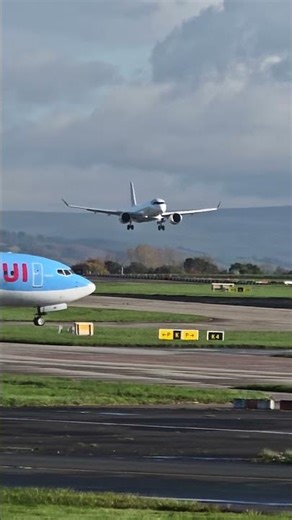 Amazing Air France A220 touchdown at Manchester Airport! #aviation #planespotting