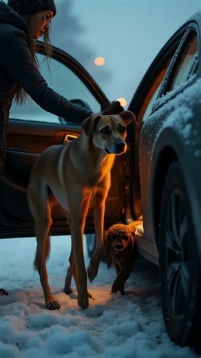 A KIND-HEARTED WOMAN SAVED A MOTHER DOG AND HER PUPPY #animalrescue #dog #kitten