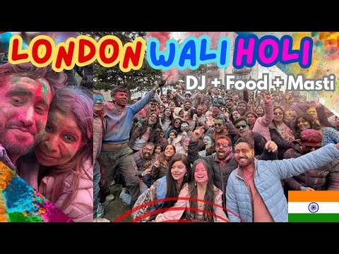 INSANE Holi Party in the UK! Colours, Music & 400+ Desis Together | Indian Youtuber in England