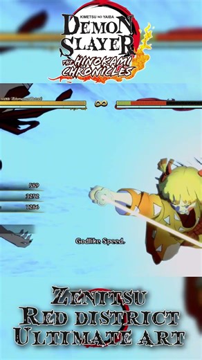 Zenitsu Red District Ultimate Art - Demon Slayer The Hinokami Chronicles #gaming #anime #shorts