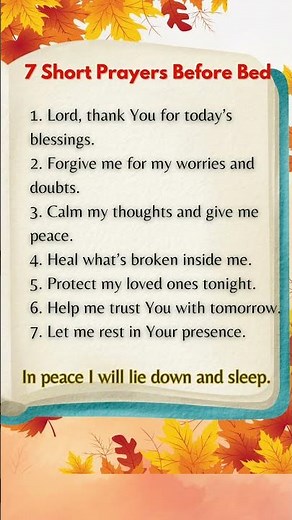7 Short Prayers Before Bed ✝️ | Christian Life Tips