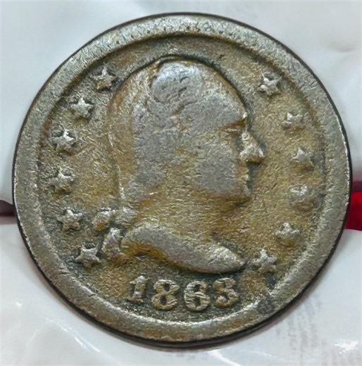 1863 George Washington Wilson's Medal Civil War Token – Vintage Patriotic CWT - Etsy