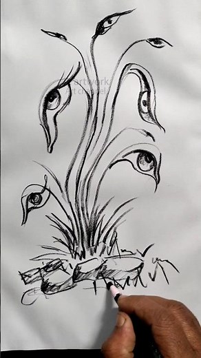 Surrealist Eye Drawing 👁️ | Easy Fantasy Eye Sketch for Beginners