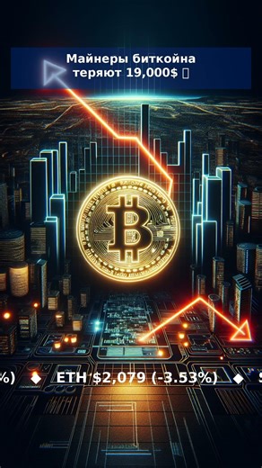 Майнеры биткойна теряют 19,000$ 💸