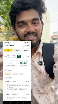 Rapido today earnings???🤑🤔#rapido parcel #food #orders #earnings #tamil #viral #shorts #vlog