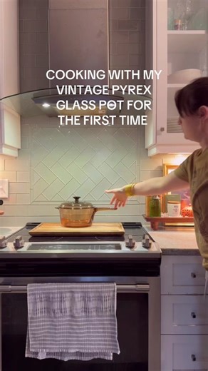 Cooking with Vintage Pyrex Glass Pot | Dinner Ideas