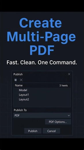 Combine All AutoCAD Layouts Into One PDF in Seconds #AutoCAD #PDFtips