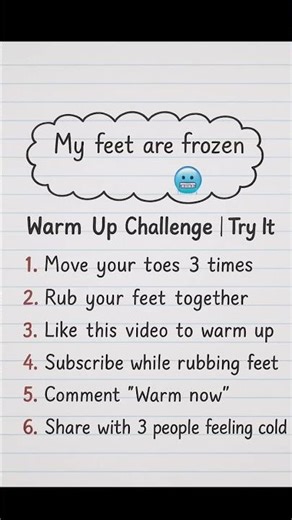 My Feet Are Frozen 🥶 | Warm Up Challenge | Try It