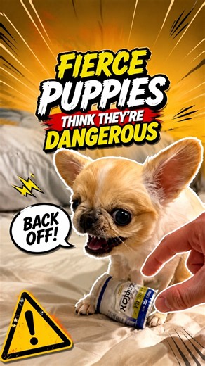 STOP—These Fierce Puppies Think They’re Dangerous 😂🐶 #shorts #pets #funnyanimals