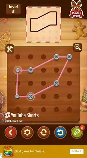 Line Puzzle String Art Spurce Level 5