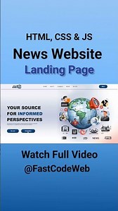 Create News Website Uwing HTML and CSS | Fast Code