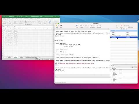 Estimating a regression model in Stata