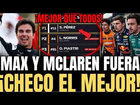 ¡Checo FUE EL MEJOR! Con el auto MÁS LENTO de TODOS dejó atrás a Alonso,Norris y Verstappen en Japón