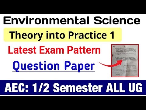 Environmental Science Theory into Practice 1 Question Paper 1/2 Semester DU SOL EVS Exam Pattern 1st