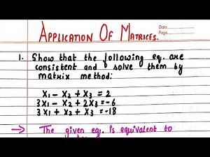 Consistency and Inconsistency of Matrix for System of Linear Equation