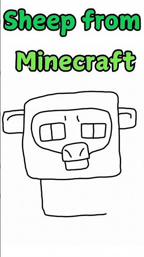 How to Draw a Sheep from Minecraft 🐑🎮