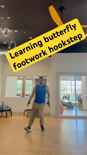 Learning butterfly footwork hookstep