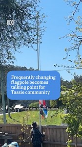 Jenny and Phil Petterson own almost two dozen flags they rotate on a regular basis. From national flags to celebratory ones, the Castle Forbes Bay flagpole has become a car game for locals. 🎥: Dan Jacob and Tom Edwards for ABC Radio Hobart Listen live to ABC Radio Hobart on the ABC listen app: https://ab.co/ABCListenApp | ABC Hobart
