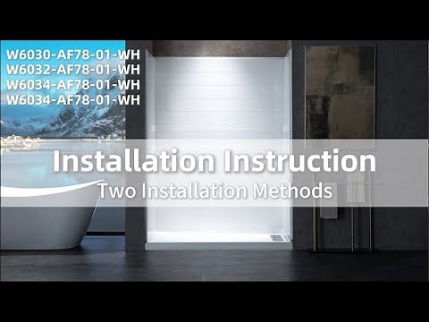 Woodbridge Solid Surface Shower Wall Panel, Two Install Option, Cuttable, Staggered Brick Pattern