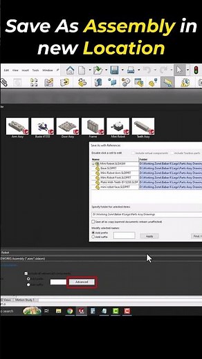 Save Assembly with components in solidworks