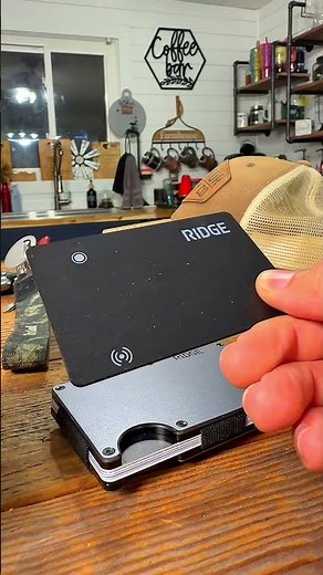 Ridge Wallet 2.0 + Tracker Card | Slim RFID Blocking Metal Wallet | Minimalist Front Pocket Card