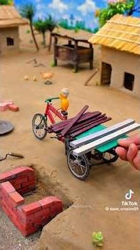 Tiny World 😍 Mini Bridge Over River | So Satisfying#shorts