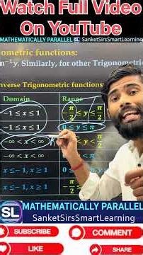 Inverse Trigonometric Functions #education #mhtcet