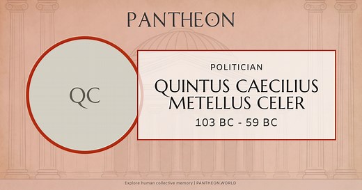 Quintus Caecilius Metellus Celer Biography | Pantheon