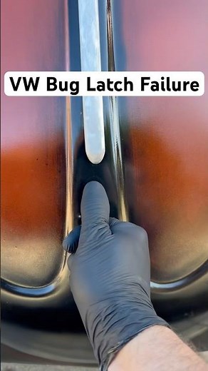 1965 VW Bug Hood Latch Failure! How to open a stuck hood. #diy #fyp #vwbug #car #vw #how