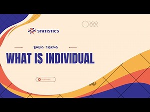 What is Individual|statistics lectures|definition of individual differences | Urdu/Hindi