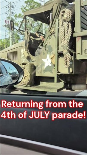 2 WWII Military Vehicles returning from 4th of JULY parade! #america250 #short