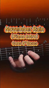 November Rain Piano Intro with Guitar — Pure Goosebumps 🎹🎸 | 🔥Guns N'Roses🔥 #Music #shorts
