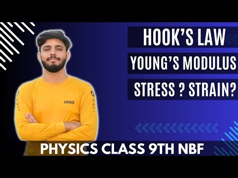 Elasticity | Hook's Law | Young's Modulus | Stress | Strain | Hook's law and Young's Modulus