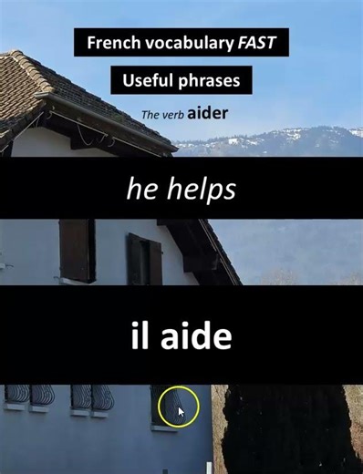 He helps / il...#french #frenchforbeginners #frenchvocabulary #frenchpronunciation