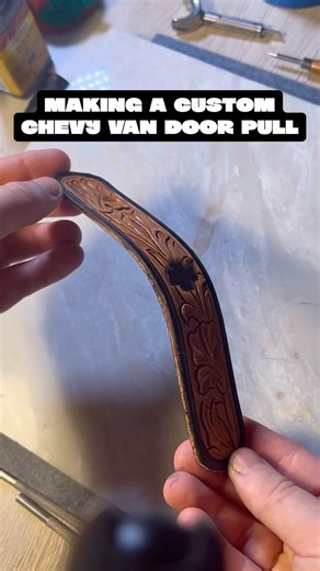 Custom Door Pulls #leather #leatherwork #leathercraft #handmade #art #leathertooling #leatherart