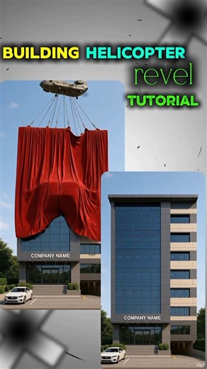 How to Create Building Drop Effect| Building Helicopter Red cartail Revel Tutorial| #shorts #edit