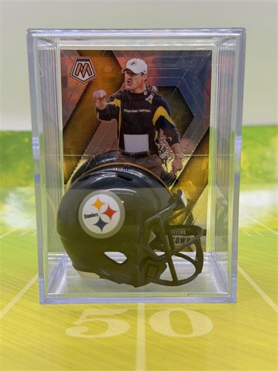 Pittsburgh Steelers Mini Helmet Shadowbox W/ Coach Bill Cowher Card - Etsy