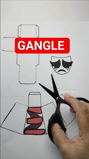 Making The Amazing Digital Circus GANGLE Paper Crafts! #shorts