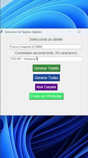 🎫 Generador de Tarjetas Digitales con Código de Barras | ClientUp