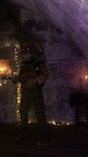 Video by iammarkhodja on ig #fnaf #cosplay #springbonnie #williamafton #springlock #fivenightsatfreddy #craft #fyp