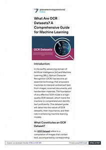 What Are OCR Datasets A Comprehensive Guide for Machine Learning - SlideServe