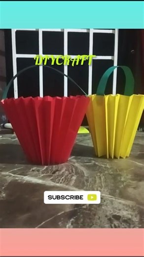 How to makepaper bucket#papercraft#origami bucket craft #homemadepapercraft #diy #craft