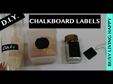 How to make DIY CHALKBOARD LABELS