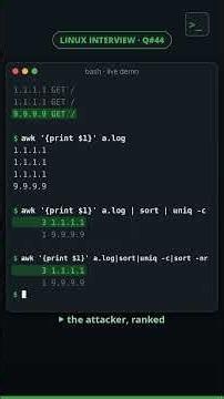 Count attacking IPs in one line | Linux Interview Q#44
