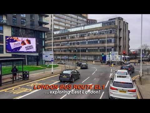 London Bus Ride on Route EL1 | Barking Riverside Station to Ilford Station