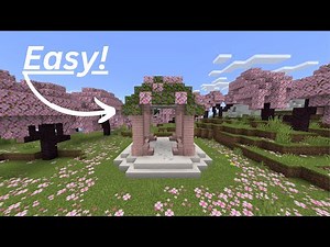 Minecraft | How to build a Cherry Blossom Gazebo ( Easy Tutorial)