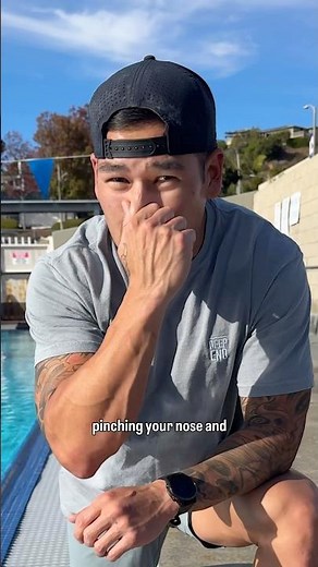 Valsalva maneuver: pinch and blow, equalize your ear canals, relieve the pressure. #valsalva