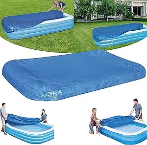 Amazon.com : Rectangle Pool Cover, Inflatable Underground Pool Cover Dust and Rainproof Home Pools Cover, Fits 120 in x 72 in Frame Pool and Solar Cover for Garden Outdoor (10ft X 6ft) : Patio, Lawn & Garden