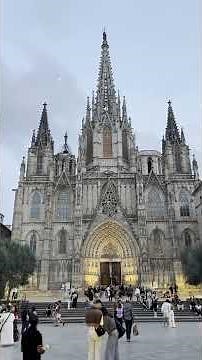 Barcelona Cathedral at Night | Gothic Beauty of the Holy Cross and Saint Eulalia #shorts #barcelona